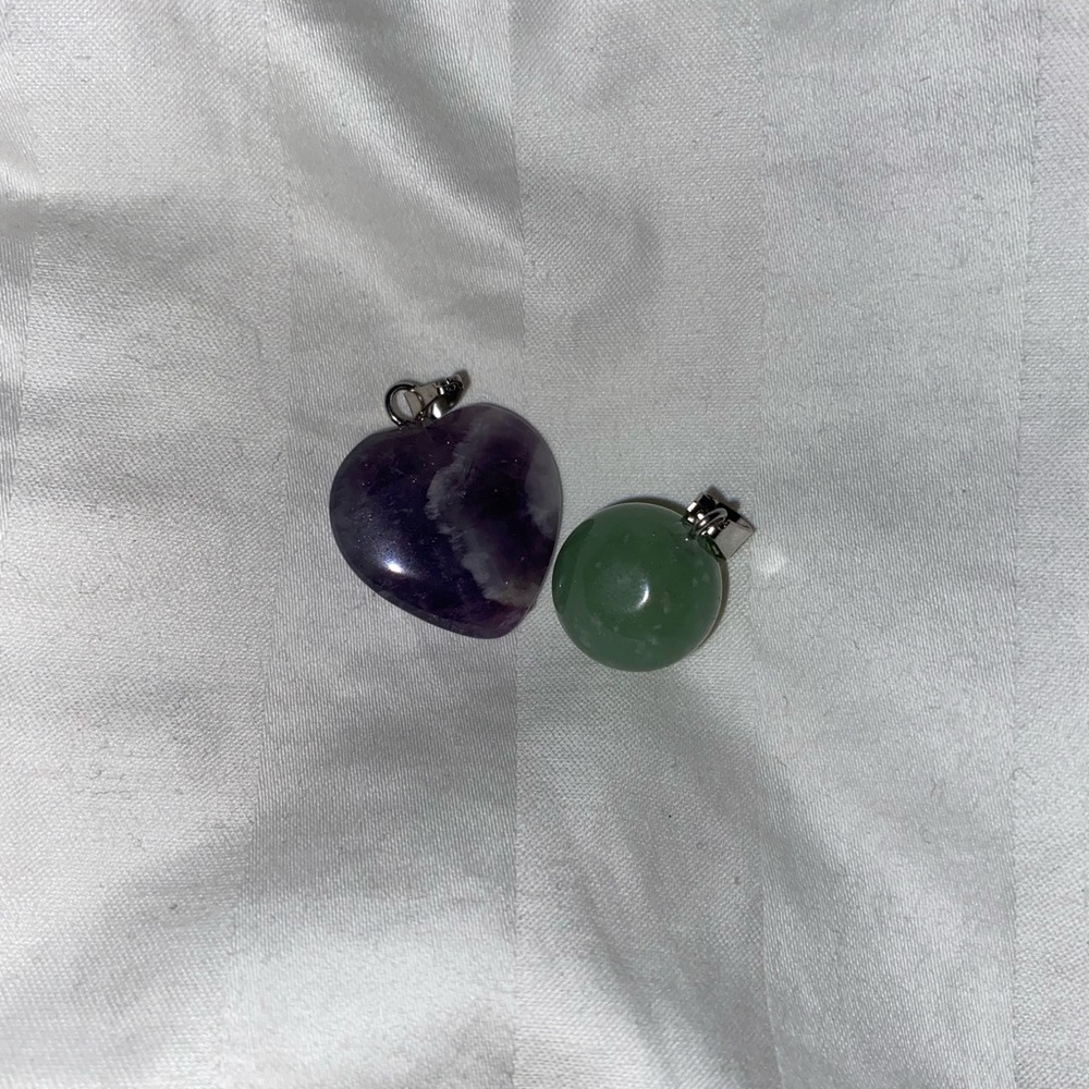 Dream Amethyst and Aventurine Pendants